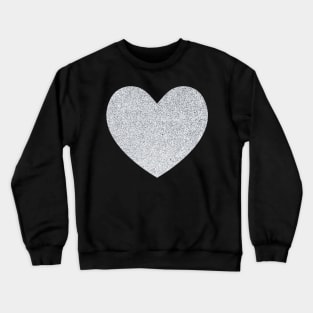 Chrome Glitter Hearts Crewneck Sweatshirt